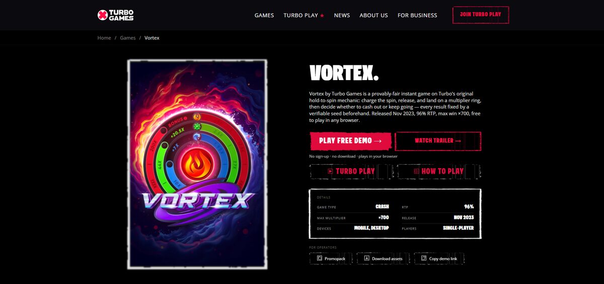 Turbo Games Official Vortex Page